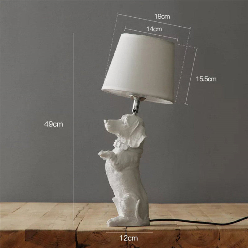 Retro Dog Desk Lamp Bedroom Bedside Lamp Creative Study Decorative Lamps
